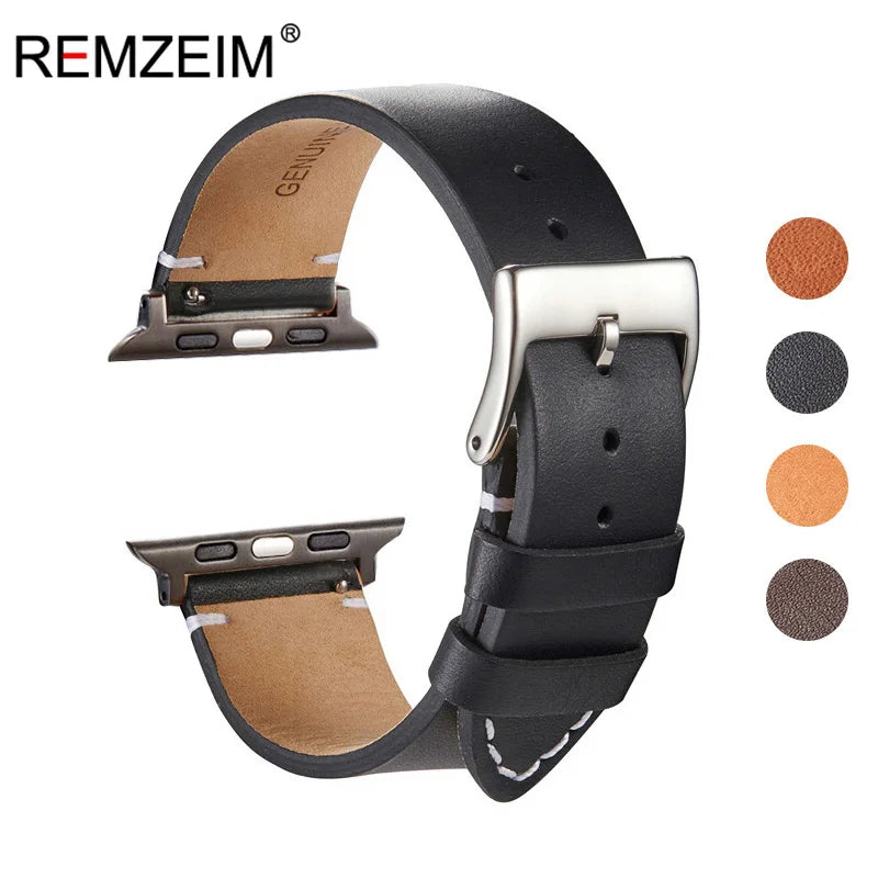 Top Layer Cow Leather band for Apple Watch Series Ultra 10 9 8 7 6 SE 5 4 3 watch band 38mm 40mm 41mm 42mm 44mm 45mm 46mm 49mm for Apple Wat