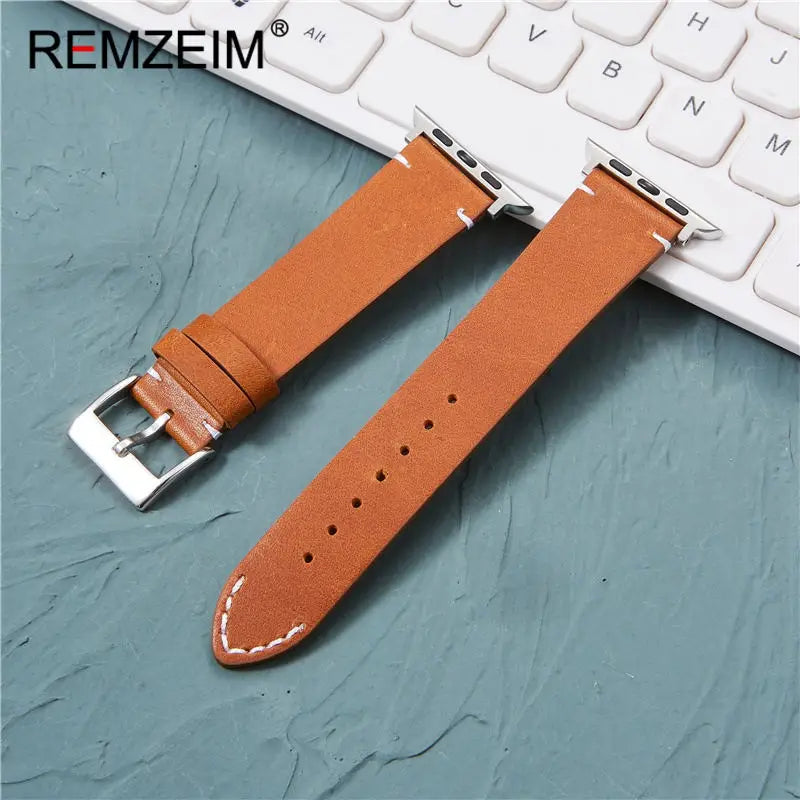 Top Layer Cow Leather band for Apple Watch Series Ultra 10 9 8 7 6 SE 5 4 3 watch band 38mm 40mm 41mm 42mm 44mm 45mm 46mm 49mm for Apple Wat