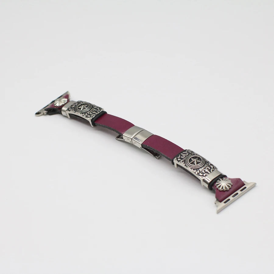 PU Lleather band for Apple Watch 8 7 6 SE 5 4 3 42mm 44mm 38mm 40mm Retro band Accessory for Apple Watch Replacement band