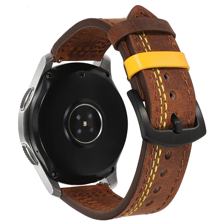 Leather band for Samsung Galaxy watch 6 strap 6classic/5/pro/4/Active 2 20mm 22mm bracelet Huawei Watch GT 2/2e/3/pro watchbands