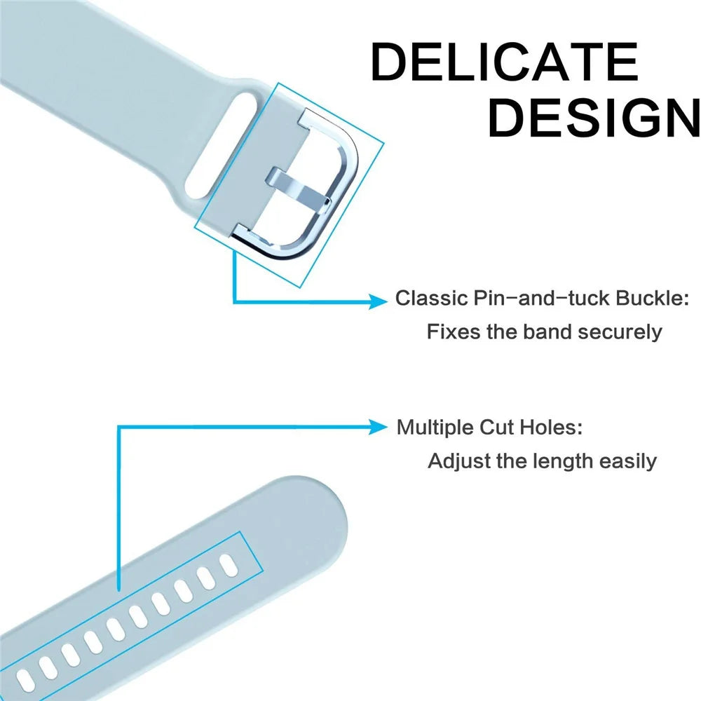 Replacement Band For Samsung Galaxy Watch 3 41mm Silicone Strap For Samsung Galaxy Watch Active 1/2 Galaxy Watch 42mm Watchbands