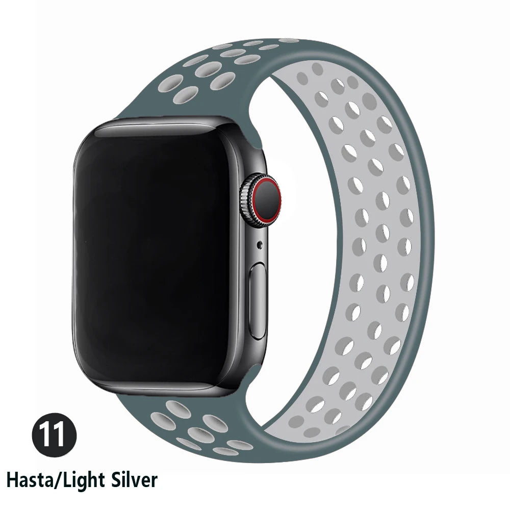 Solo Loop band For Apple Watch band 45mm 49mm 44mm 41mm 40mm silicone Elastic Belt band Apple Watch Series 3 5 SE 6 7 8 Ultra