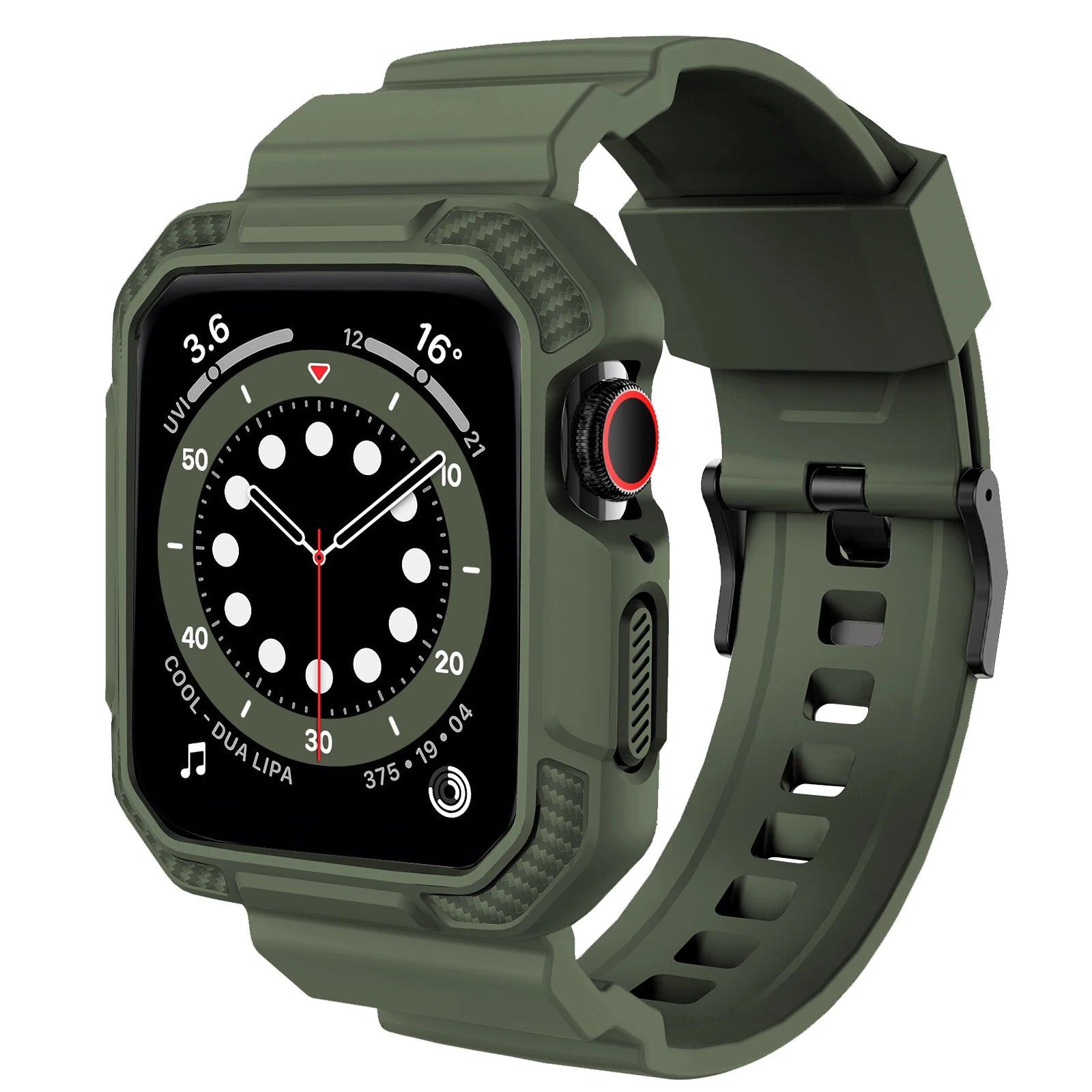 Rugged Armor Pro Designed 44mm 42mm band for Apple Watch band with Case for Apple Watch 44mm 42mm Series 6 SE 5 4
