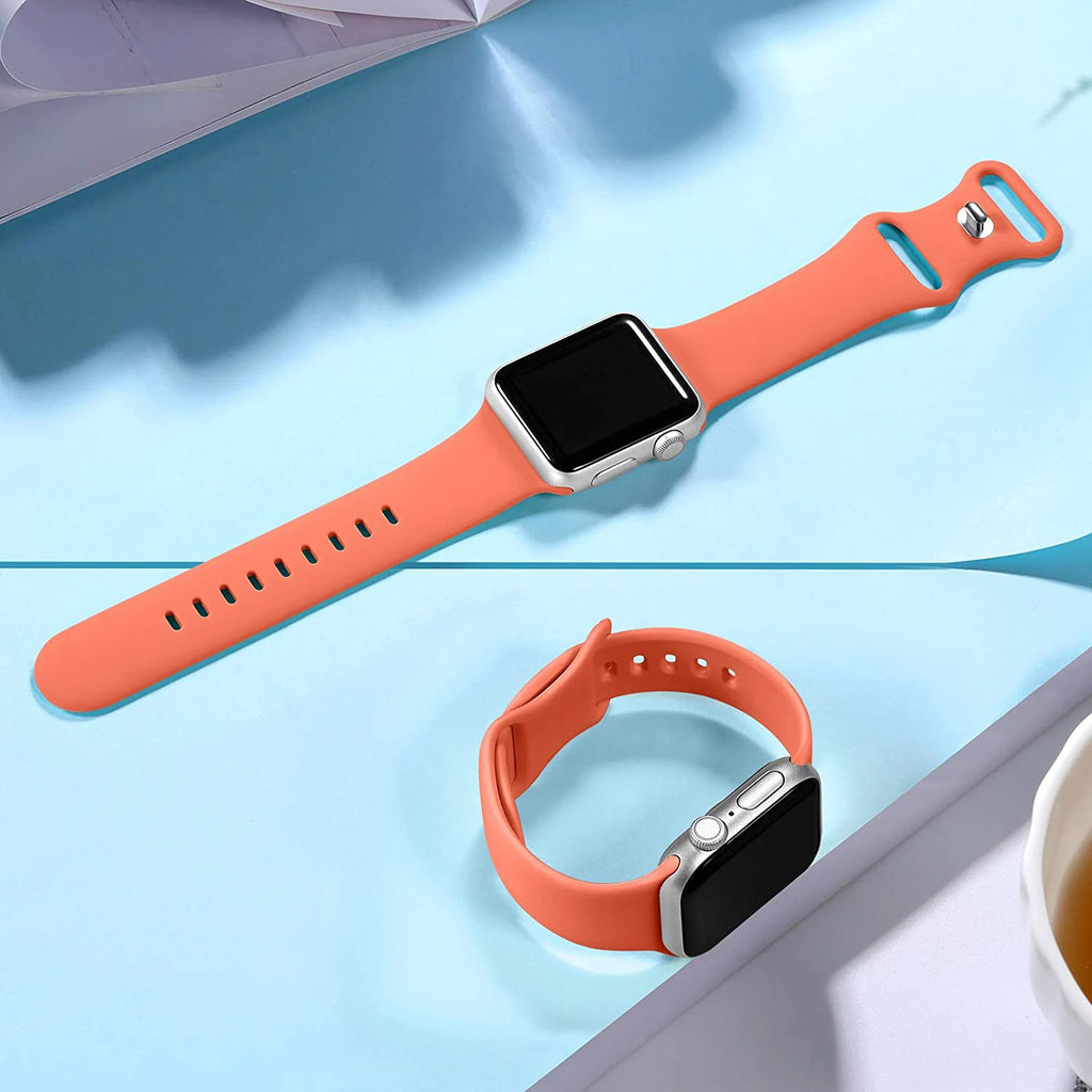 Silicone band For Apple Watch band 40mm 44mm 46mm 45mm 41mm 49mm 38mm 42mm Correa band Apple Watch Series 6 Ultra 2 7 8 9 SE 10 band