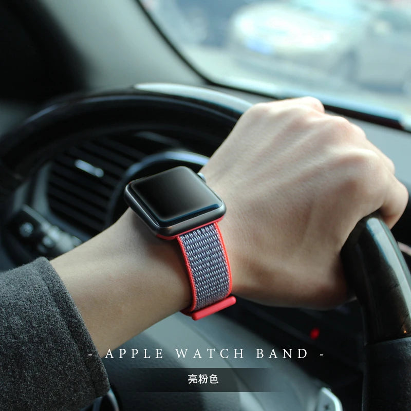Nylon Loop band for Apple Watch band 46mm 44mm 40mm 42mm 45mm 41mm 49mm 44mm band Apple Watch Series Ultra 2 11 10 9 SE 7 6 5 4