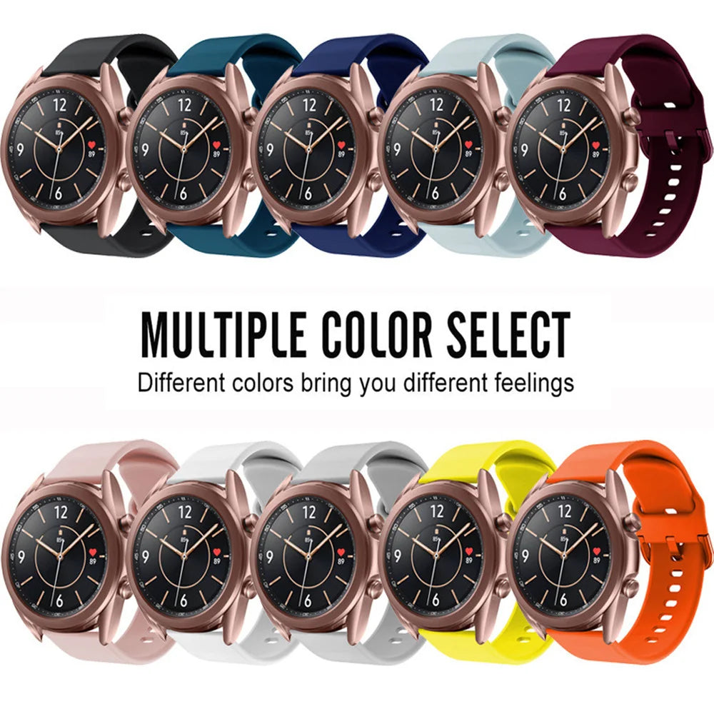 Replacement Band For Samsung Galaxy Watch 3 41mm Silicone Strap For Samsung Galaxy Watch Active 1/2 Galaxy Watch 42mm Watchbands