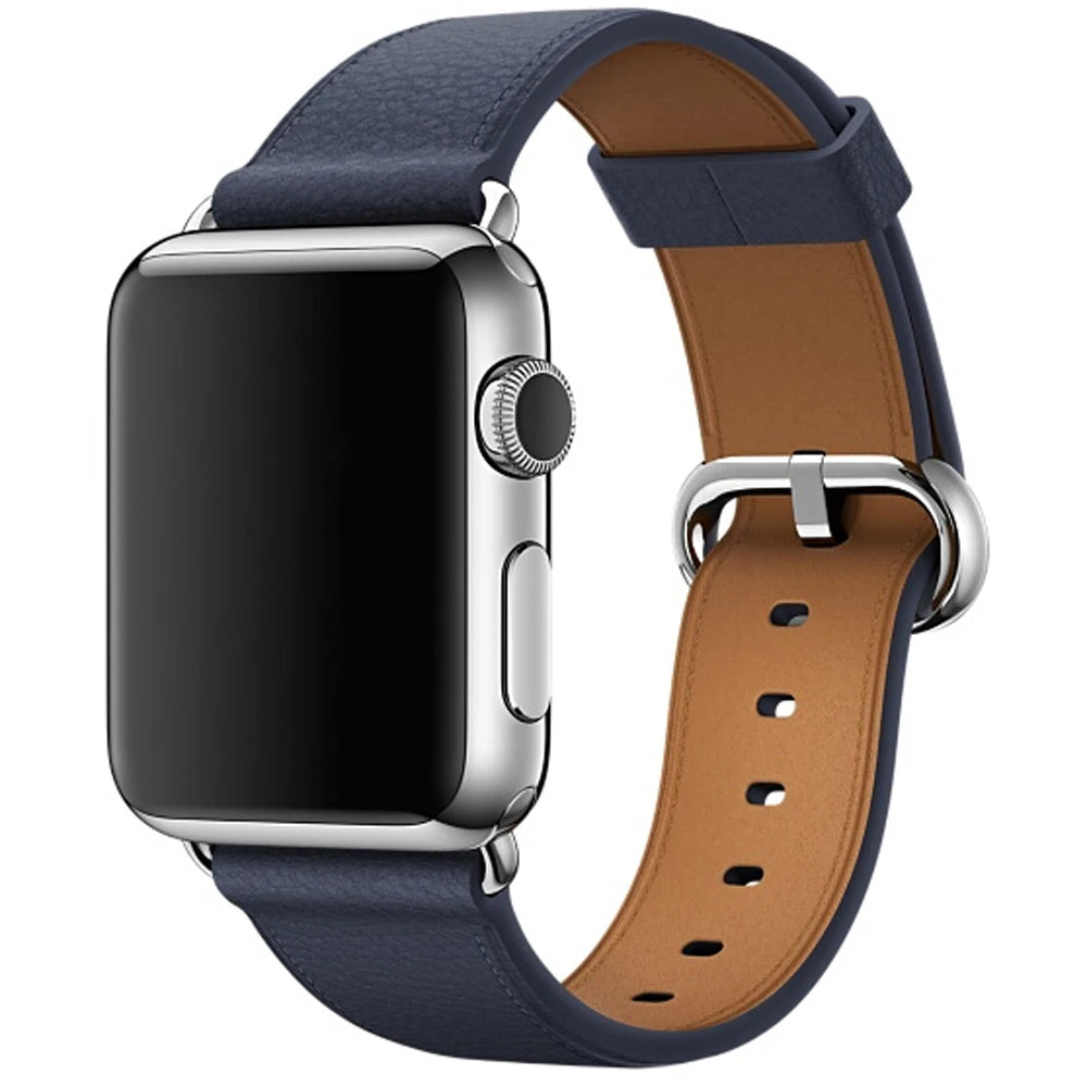 Fashion leather business band For Apple Watch 40mm 44mm 38mm 42mm wristband for Apple Watch Series 7 6 4 3 2 1 Watch band