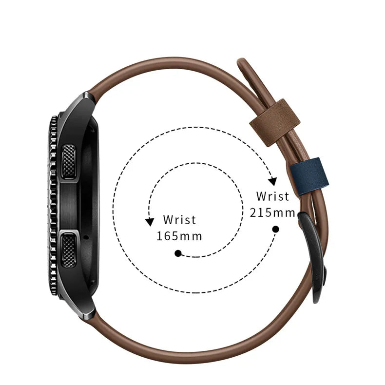 Leather band for Samsung Galaxy watch 6 strap 6classic/5/pro/4/Active 2 20mm 22mm bracelet Huawei Watch GT 2/2e/3/pro watchbands