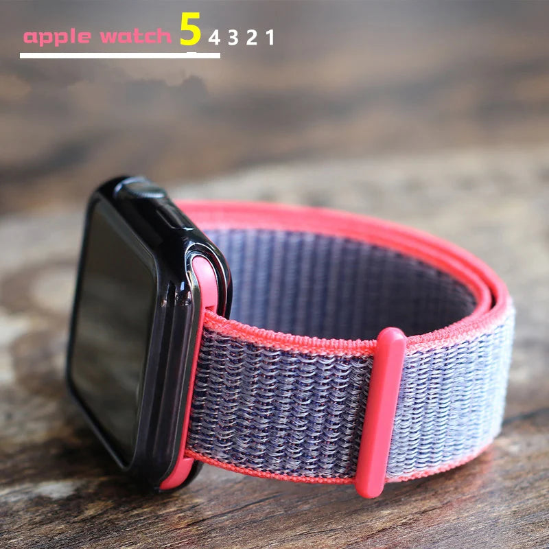 Nylon Loop band for Apple Watch band 46mm 44mm 40mm 42mm 45mm 41mm 49mm 44mm band Apple Watch Series Ultra 2 11 10 9 SE 7 6 5 4