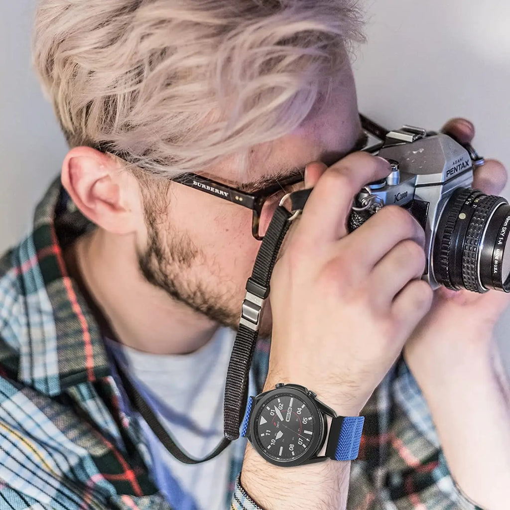 20mm 22mm strap For Samsung Galaxy watch 7/6/5 pro/4/classic/Active 2/Gear S3 Adjustable Nylon Elastic Huawei GT 2/4/3 Pro band