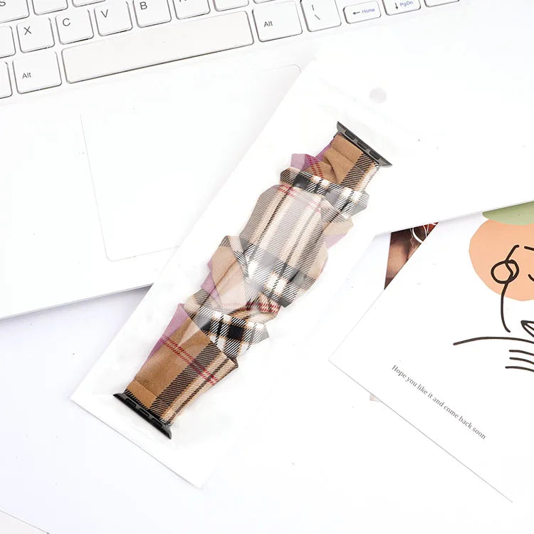 Scrunchie band for Apple Watch Ultra band 49mm 45mm 41mm 44mm 40mm 38mm 42mm Elastic nylon band Apple Watch Series 8 7 6 5 4 3 SE