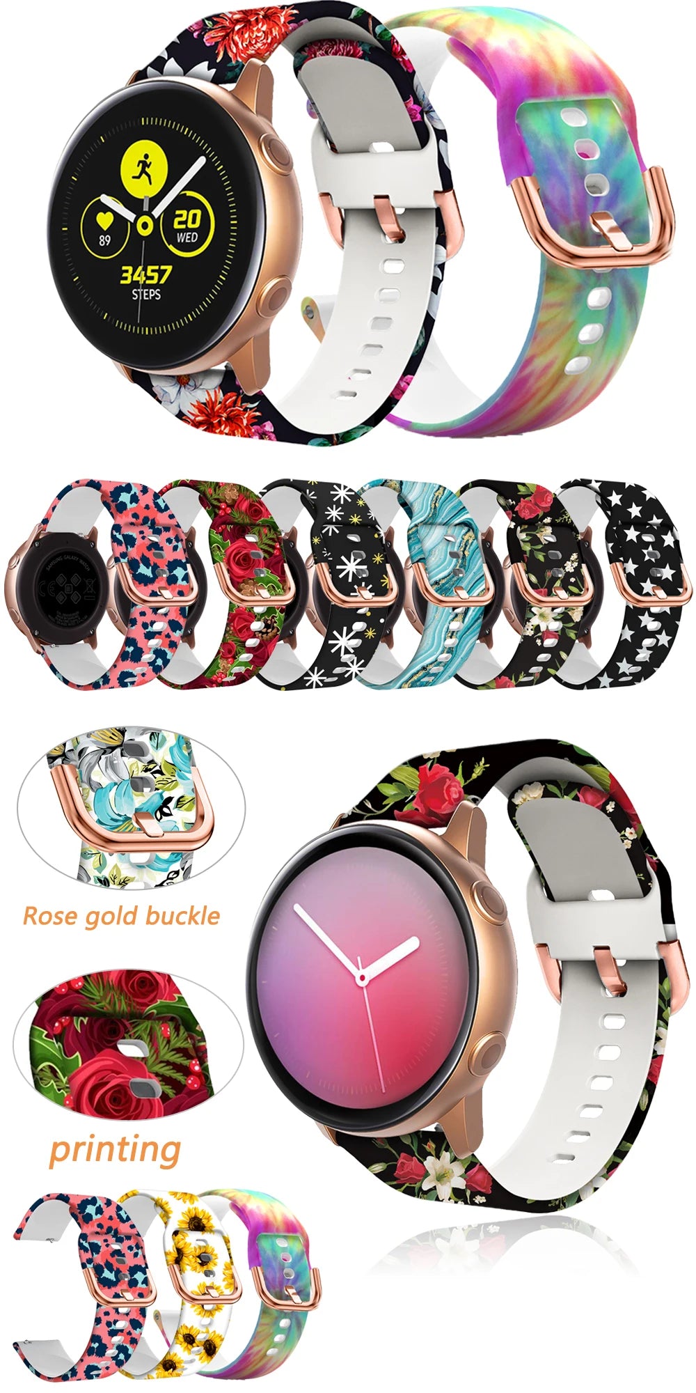 20mm Replacement Straps Correa For Samsung Galaxy Watch 5 Pro/7/6 4 44 40mm Classic 46 42 47 43mm FE Silicone Watchband Bracelet