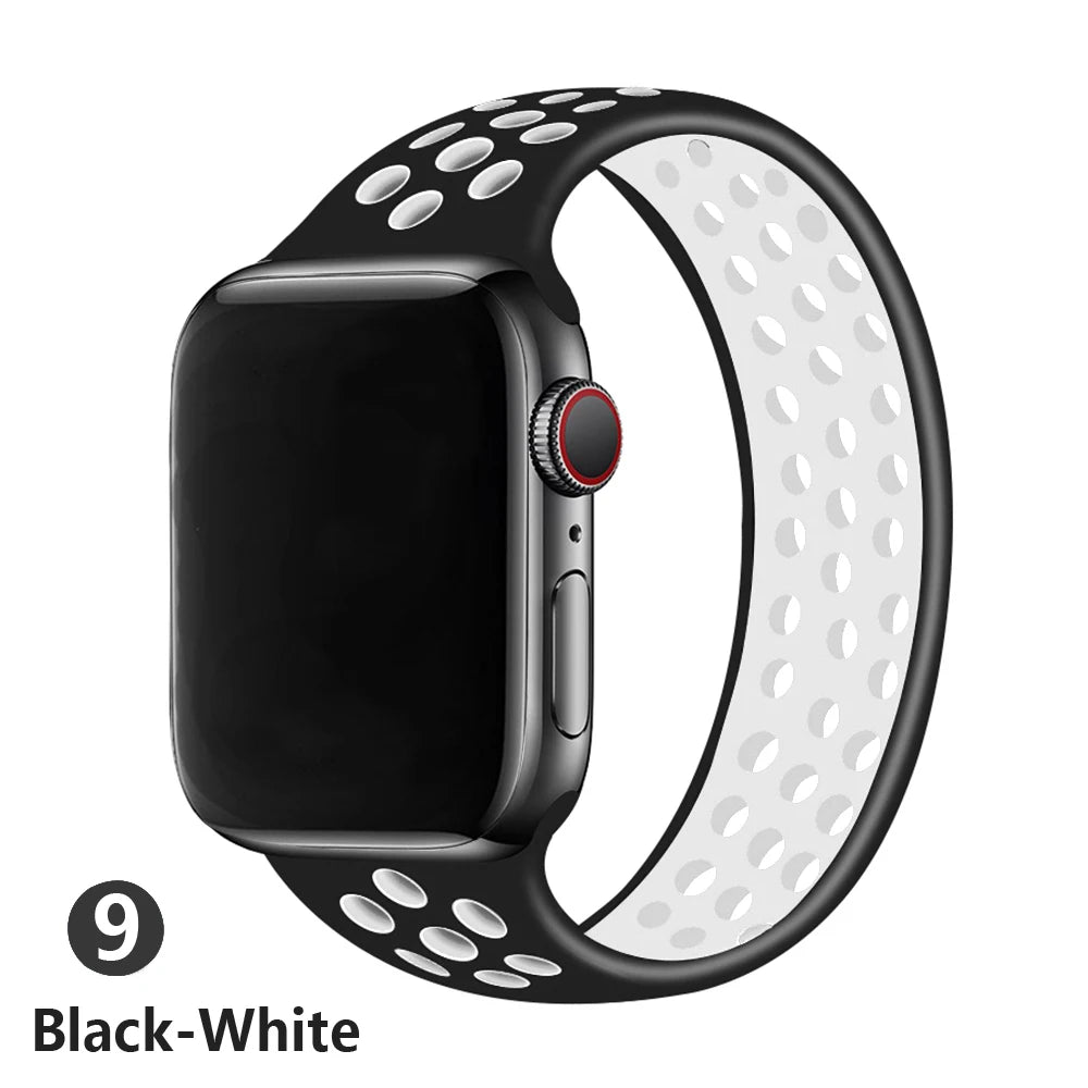 Solo Loop band For Apple Watch band 45mm 49mm 44mm 41mm 40mm silicone Elastic Belt band Apple Watch Series 3 5 SE 6 7 8 Ultra