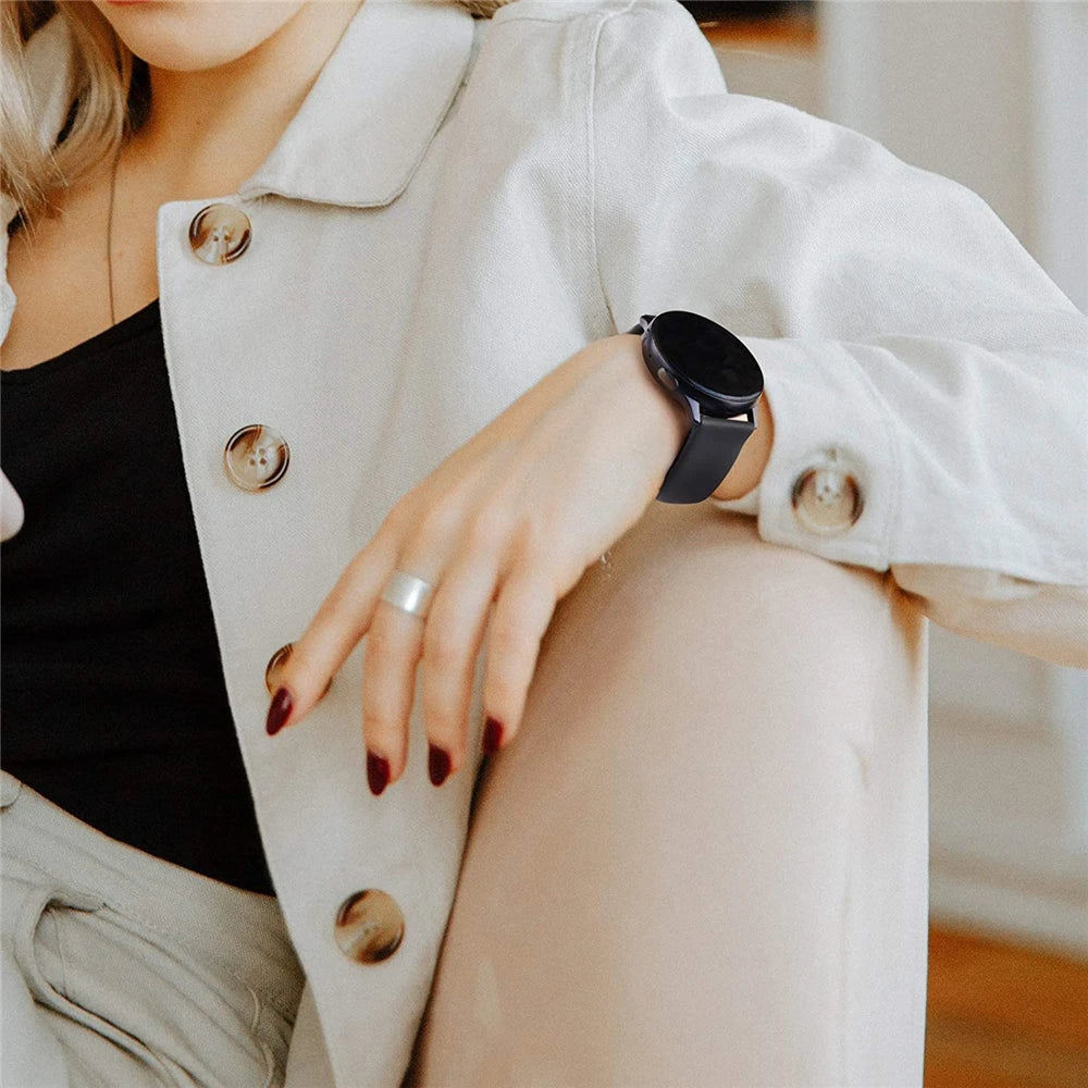 Replacement Band For Samsung Galaxy Watch 3 41mm Silicone Strap For Samsung Galaxy Watch Active 1/2 Galaxy Watch 42mm Watchbands