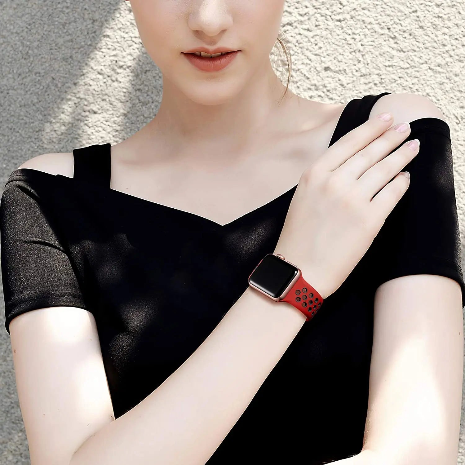 Silicone band For Apple Watch 6 5 4 SE 44mm 40mm 10 9 8 7 41mm 42mm 45mm 46mm Sport wristband Apple Watch Ultra 2 49mm band