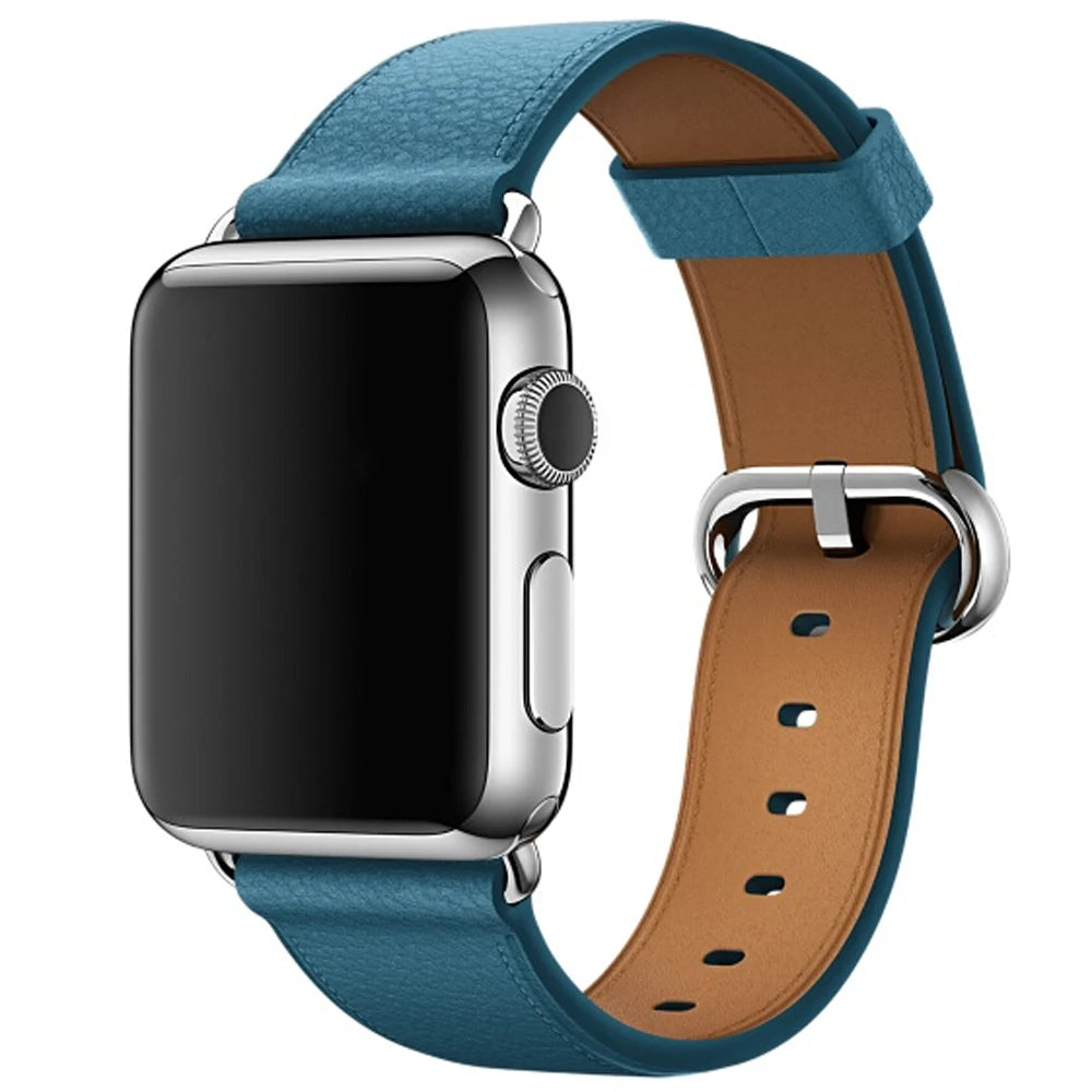 Fashion leather business band For Apple Watch 40mm 44mm 38mm 42mm wristband for Apple Watch Series 7 6 4 3 2 1 Watch band