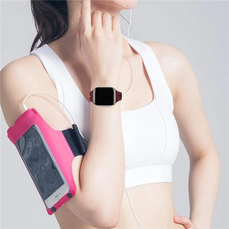 Slim band for Apple Watch band 40mm 44mm 41mm 45mm 49mm S10 42mm Silicone watch band correa band Apple Watch 6 7 8 9 Ultra 2 band