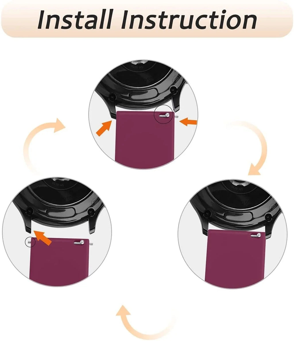 Replacement Band For Samsung Galaxy Watch 3 41mm Silicone Strap For Samsung Galaxy Watch Active 1/2 Galaxy Watch 42mm Watchbands