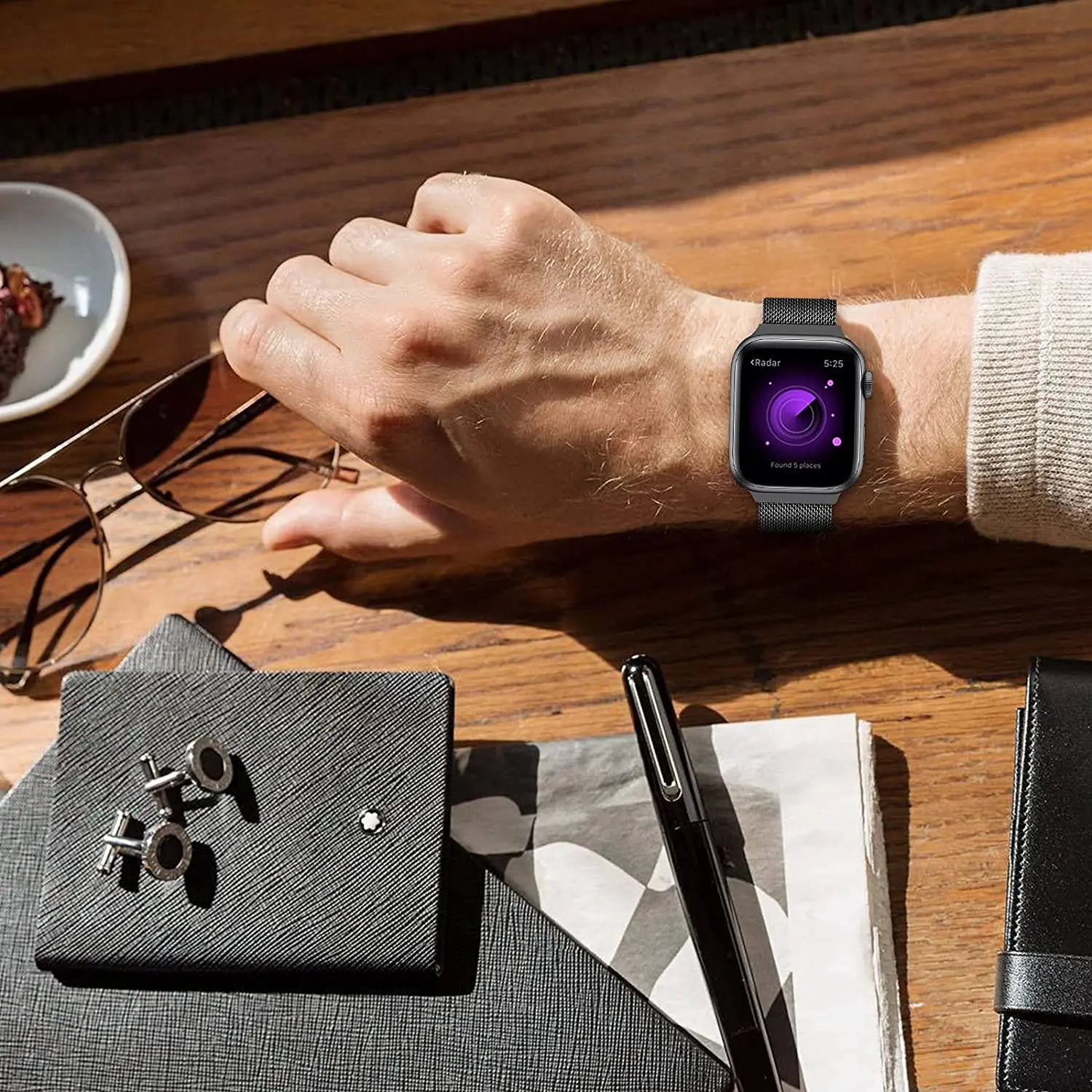 band For Apple Watch band 44mm 40mm 45mm 41mm 38mm 42mm 44mm Accessorie Milanese Loop metal band Apple Watch serie 3 4 5 6 SE 7