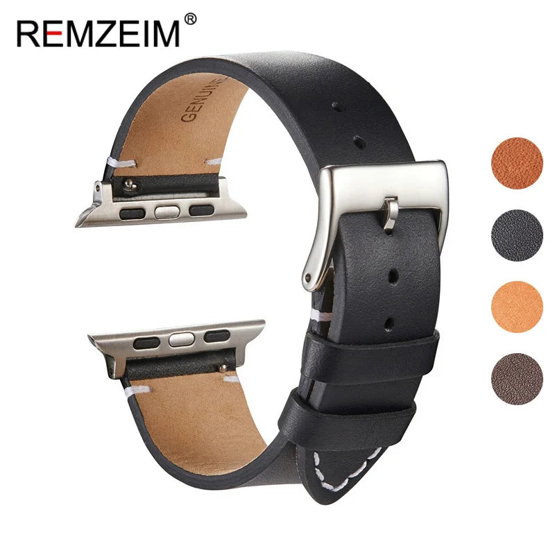 Top Layer Cow Leather band for Apple Watch Series Ultra 10 9 8 7 6 SE 5 4 3 watch band 38mm 40mm 41mm 42mm 44mm 45mm 46mm 49mm for Apple Wat