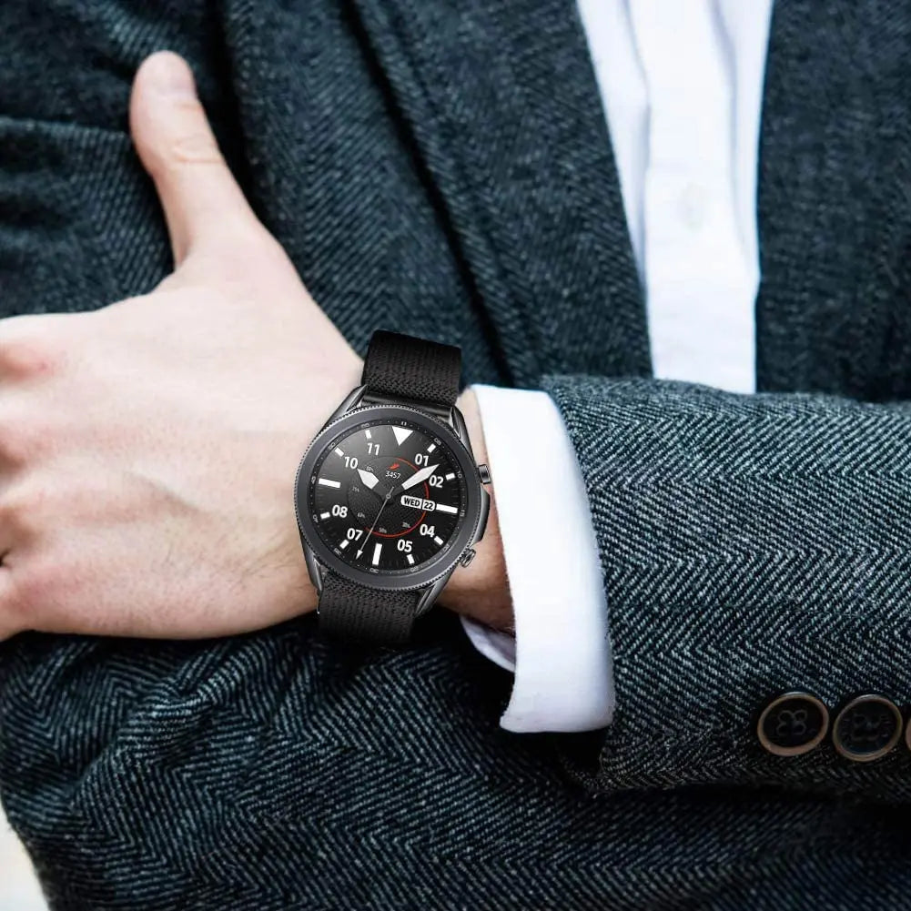 20mm 22mm strap For Samsung Galaxy watch 7/6/5 pro/4/classic/Active 2/Gear S3 Adjustable Nylon Elastic Huawei GT 2/4/3 Pro band