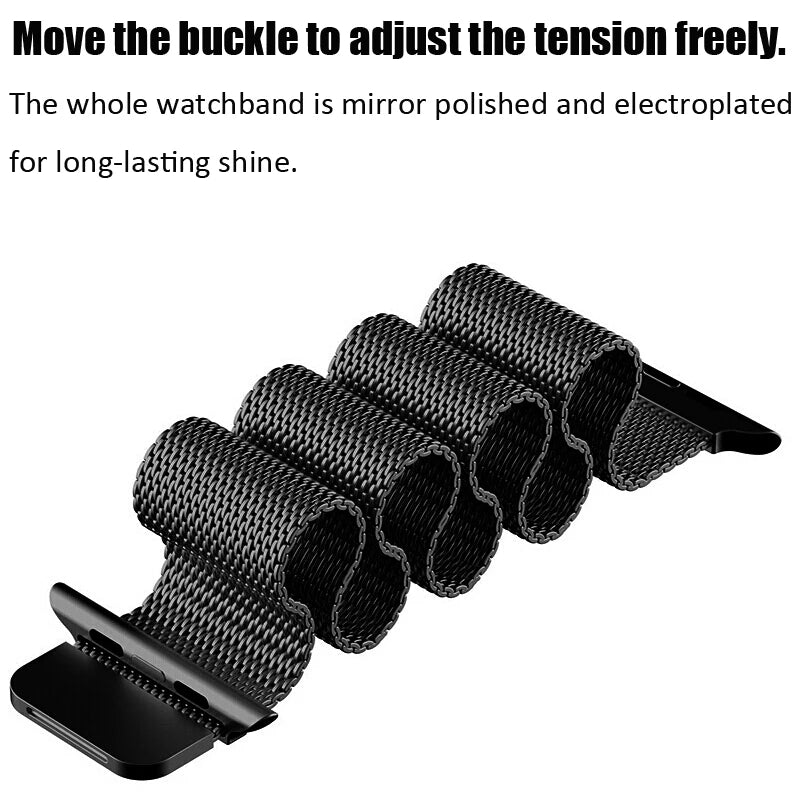 For Apple Watch band 11 10 9 8 SE 46mm 42mm 44mm 45mm Ultra 3 2 49mm 41mm Milanese Loop metal band correa Apple Watch bands
