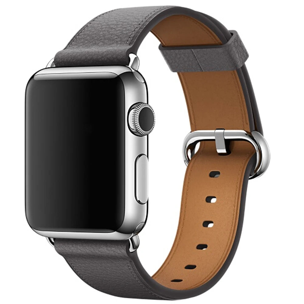 Fashion leather business band For Apple Watch 40mm 44mm 38mm 42mm wristband for Apple Watch Series 7 6 4 3 2 1 Watch band