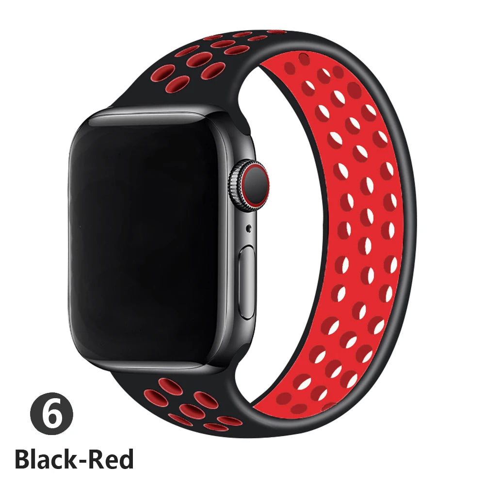 Solo Loop band For Apple Watch band 45mm 49mm 44mm 41mm 40mm silicone Elastic Belt band Apple Watch Series 3 5 SE 6 7 8 Ultra