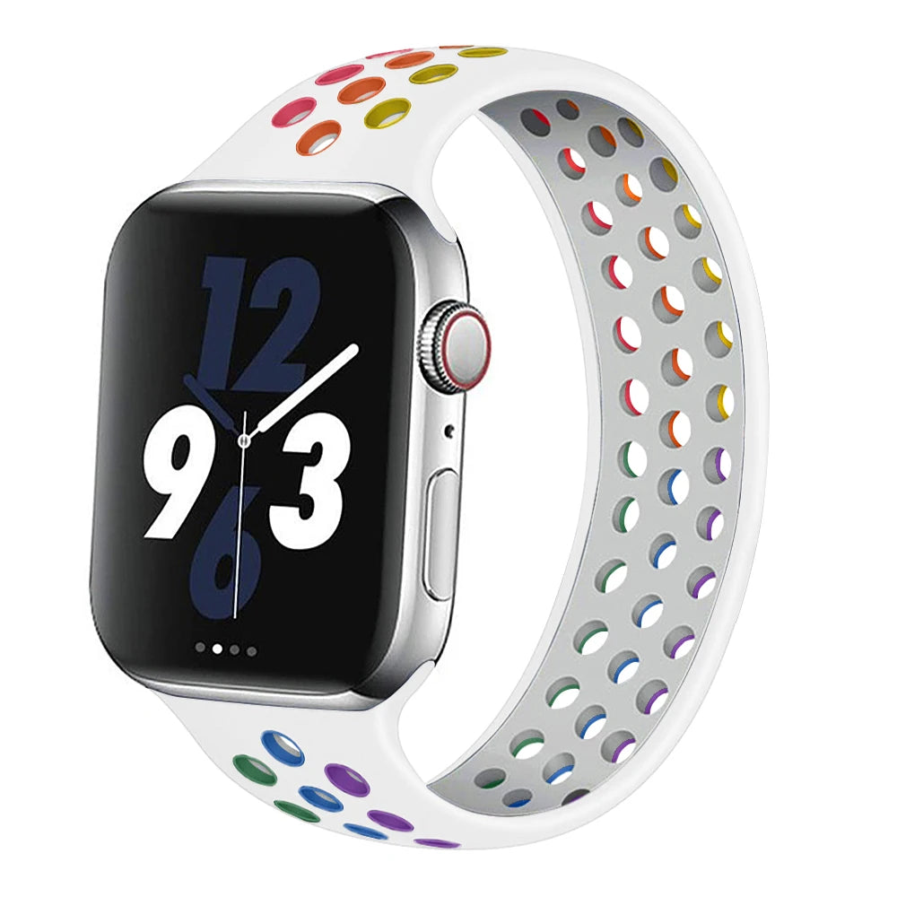 Solo Loop band For Apple Watch band 45mm 49mm 44mm 41mm 40mm silicone Elastic Belt band Apple Watch Series 3 5 SE 6 7 8 Ultra