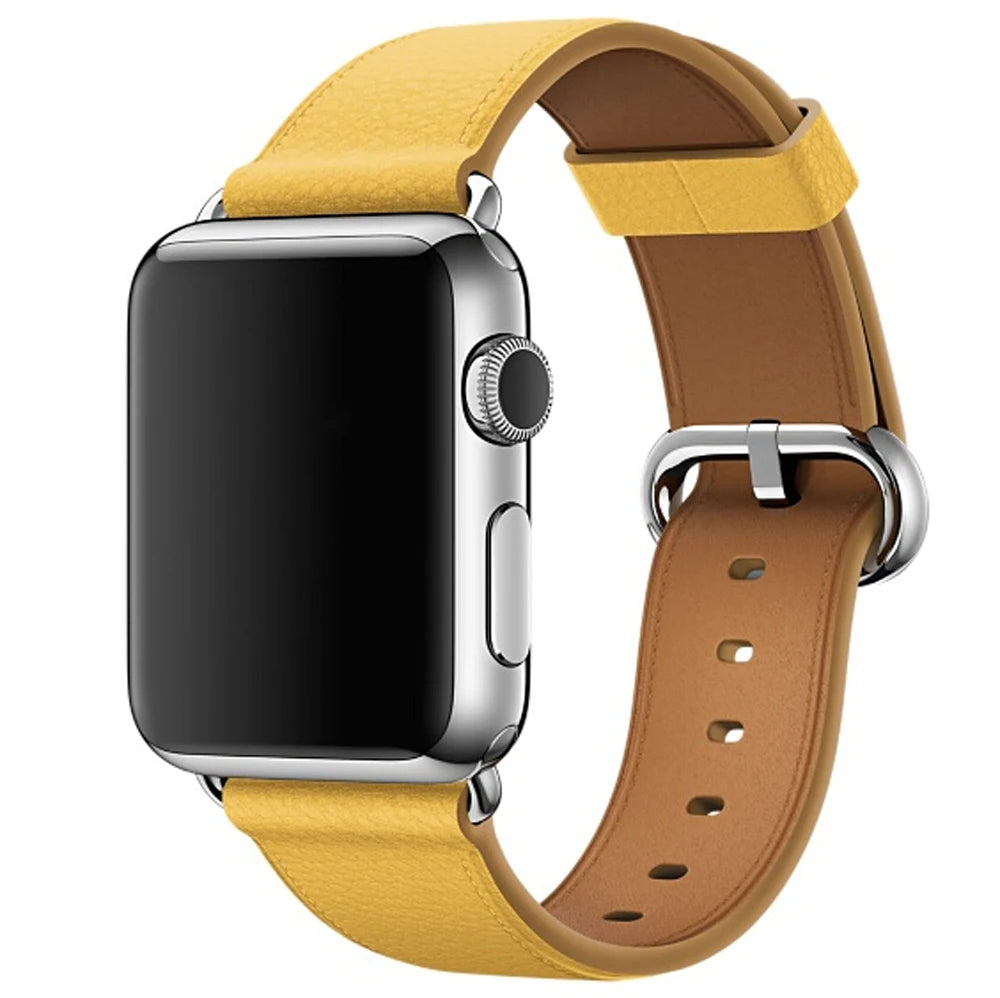 Fashion leather business band For Apple Watch 40mm 44mm 38mm 42mm wristband for Apple Watch Series 7 6 4 3 2 1 Watch band