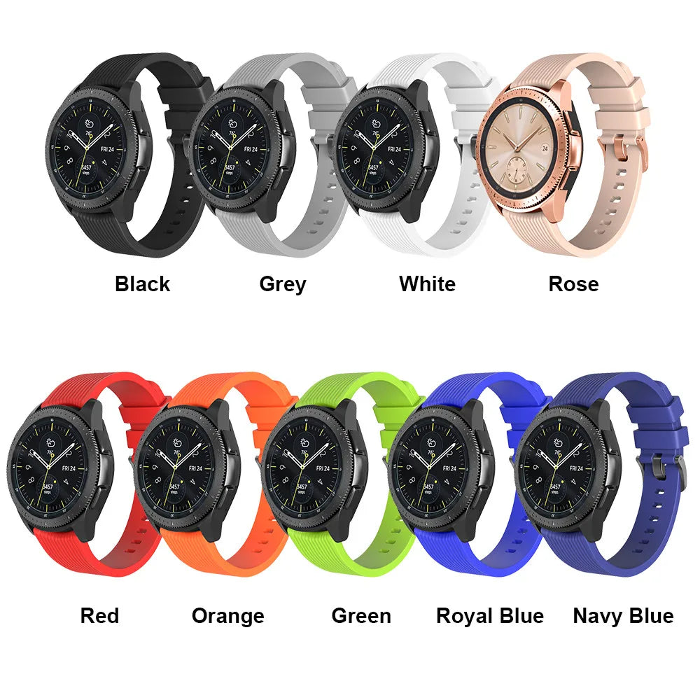 20mm Silicone Watchband for Samsung Galaxy Watch 42mm Strap for Gear Sport/Gear S2 Classic for SM-R7320 Watch Bracelet