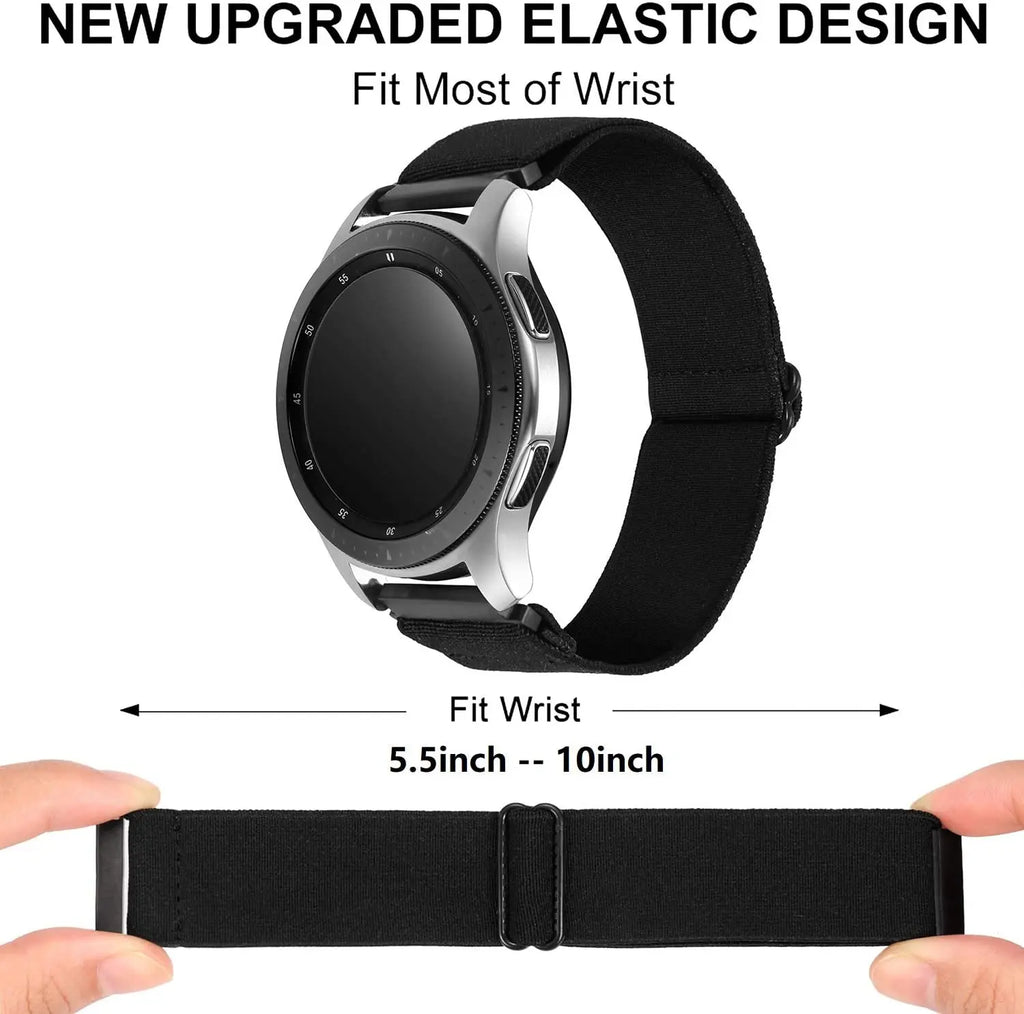20mm 22mm strap For Samsung Galaxy watch 7/6/5 pro/4/classic/Active 2/Gear S3 Adjustable Nylon Elastic Huawei GT 2/4/3 Pro band