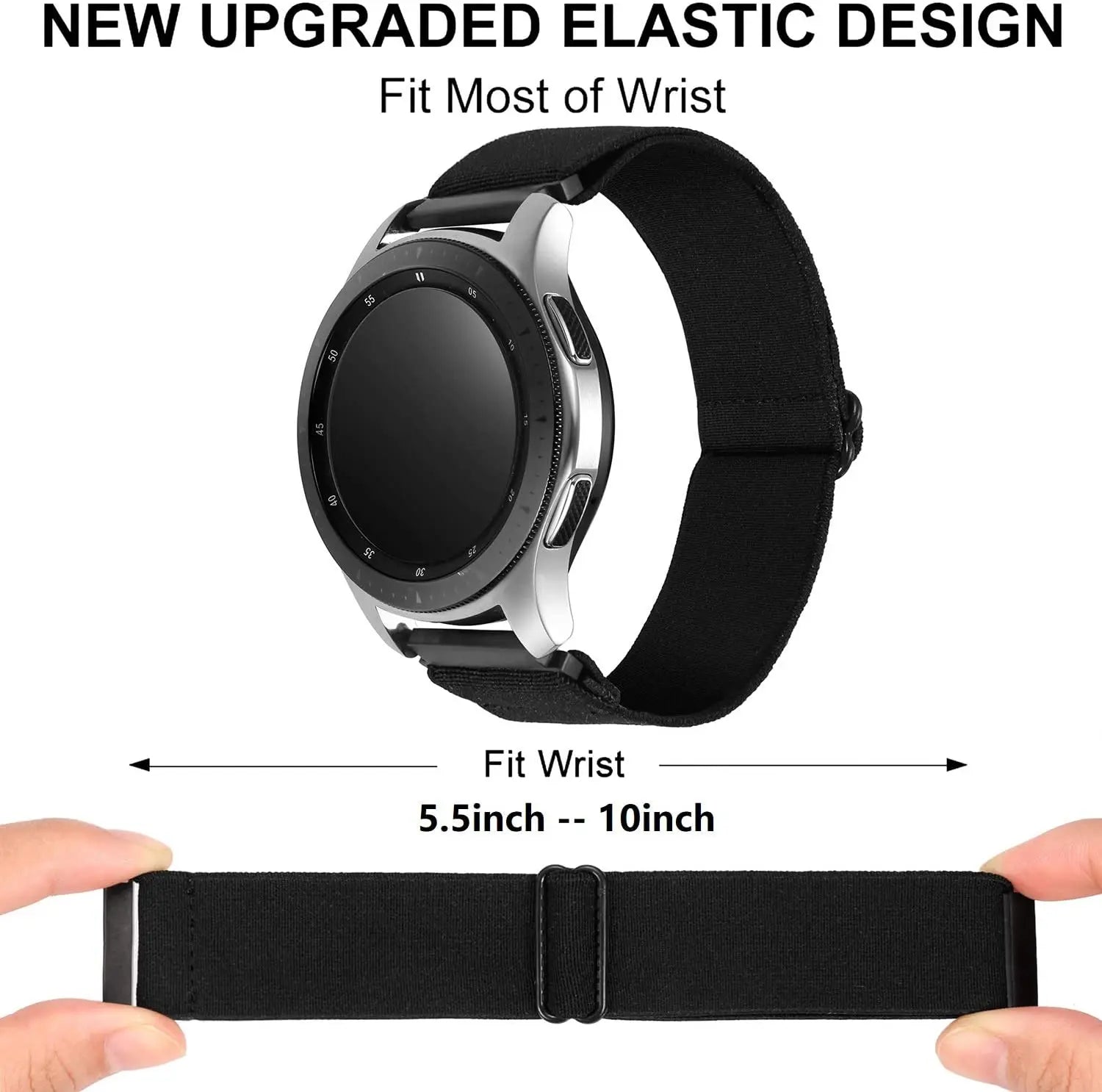 20mm 22mm strap For Samsung Galaxy watch 7/6/5 pro/4/classic/Active 2/Gear S3 Adjustable Nylon Elastic Huawei GT 2/4/3 Pro band