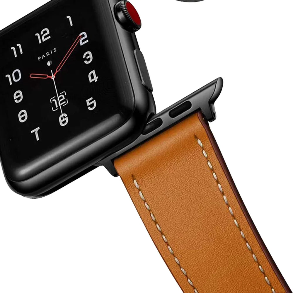 Leather band For Apple Watch 11 10 band 46mm 42mm 44mm 45mm 49mm 41mm 40mm correa band Apple Watch Series 8 9 3 4 5 6 SE 7 Ultra3