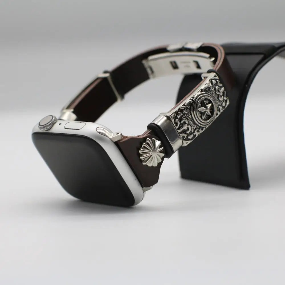 PU Lleather band for Apple Watch 8 7 6 SE 5 4 3 42mm 44mm 38mm 40mm Retro band Accessory for Apple Watch Replacement band