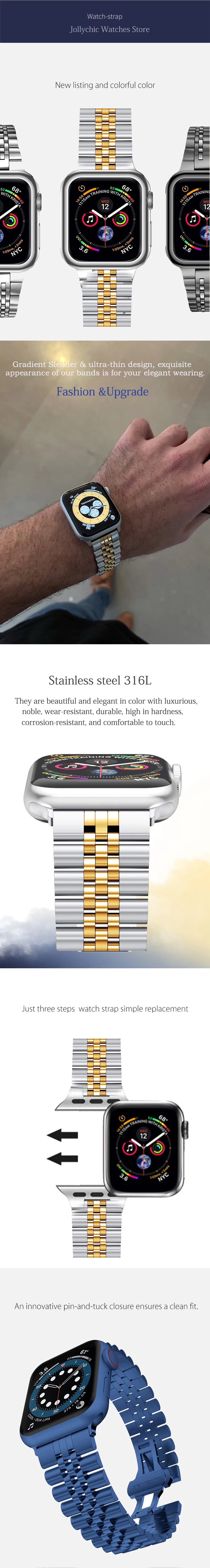 Steel band for Apple Watch Ultra band Ultra 49mm 40mm 44mm metal 38mm 42mm 38mm Apple Watch Series 10 9 8 7 6 SE 5 4 45mm 41mm 46mm