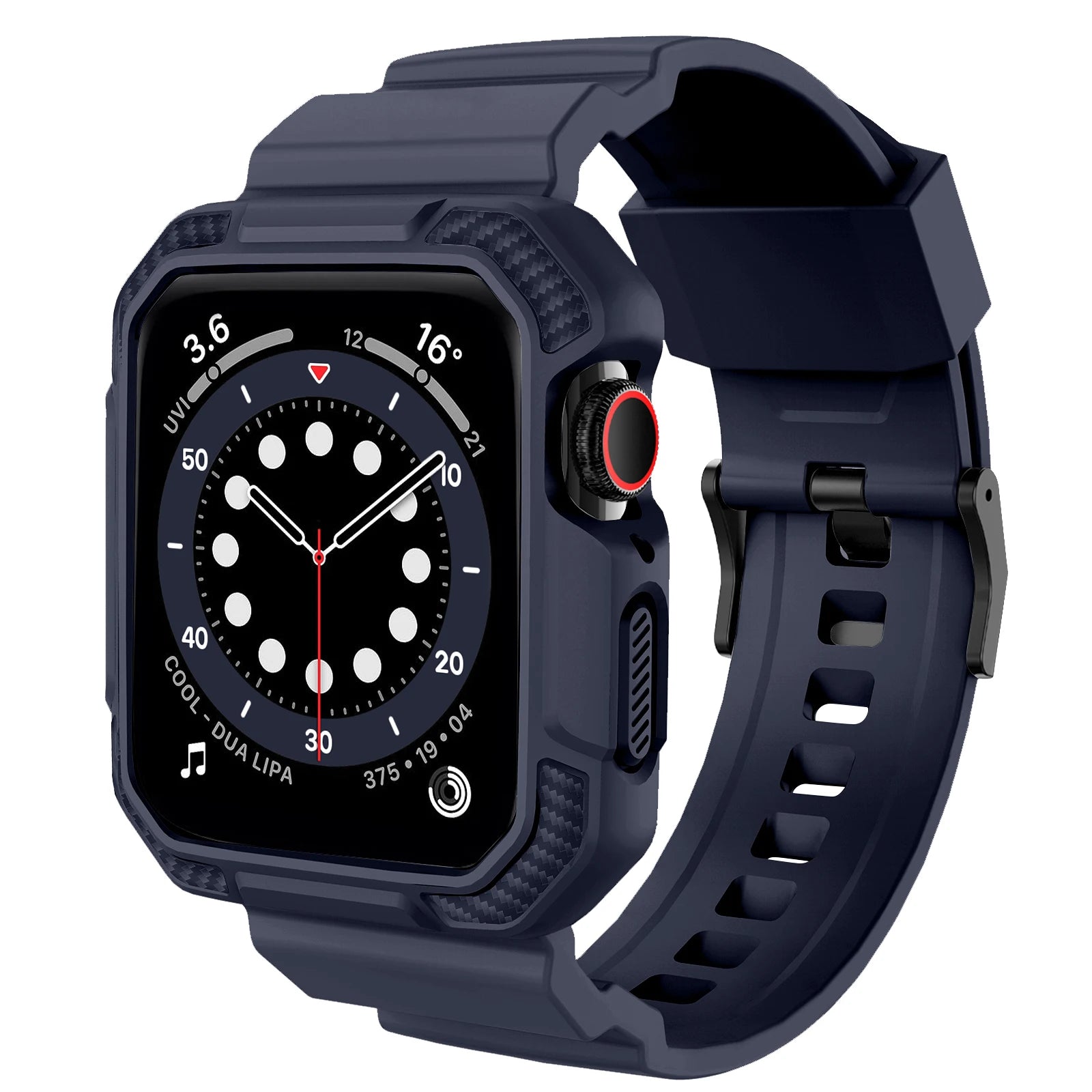 Rugged Armor Pro Designed 44mm 42mm band for Apple Watch band with Case for Apple Watch 44mm 42mm Series 6 SE 5 4
