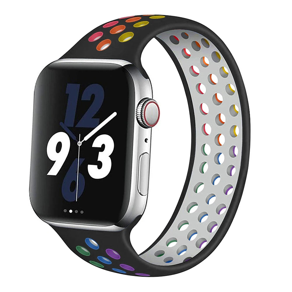 Solo Loop band For Apple Watch band 45mm 49mm 44mm 41mm 40mm silicone Elastic Belt band Apple Watch Series 3 5 SE 6 7 8 Ultra