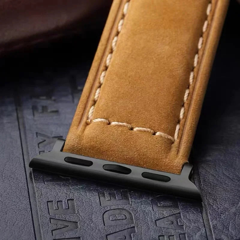 For Apple Watch band High Quality Leather band Men for Series 11 10 9 7 8 SE Ultra 3 2 49mm 44mm 46mm Watch band 45mm 41mm 42mm