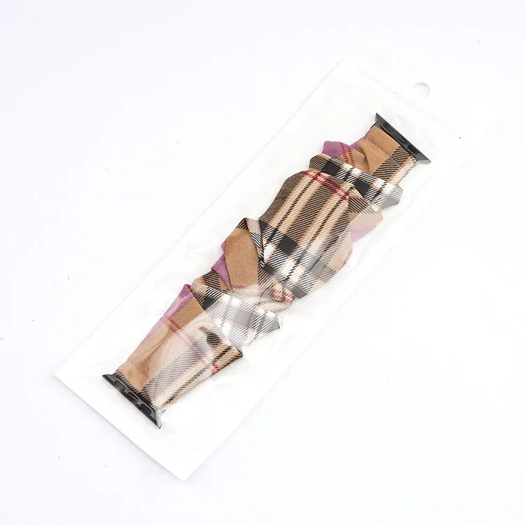 Scrunchie band for Apple Watch Ultra band 49mm 45mm 41mm 44mm 40mm 38mm 42mm Elastic nylon band Apple Watch Series 8 7 6 5 4 3 SE