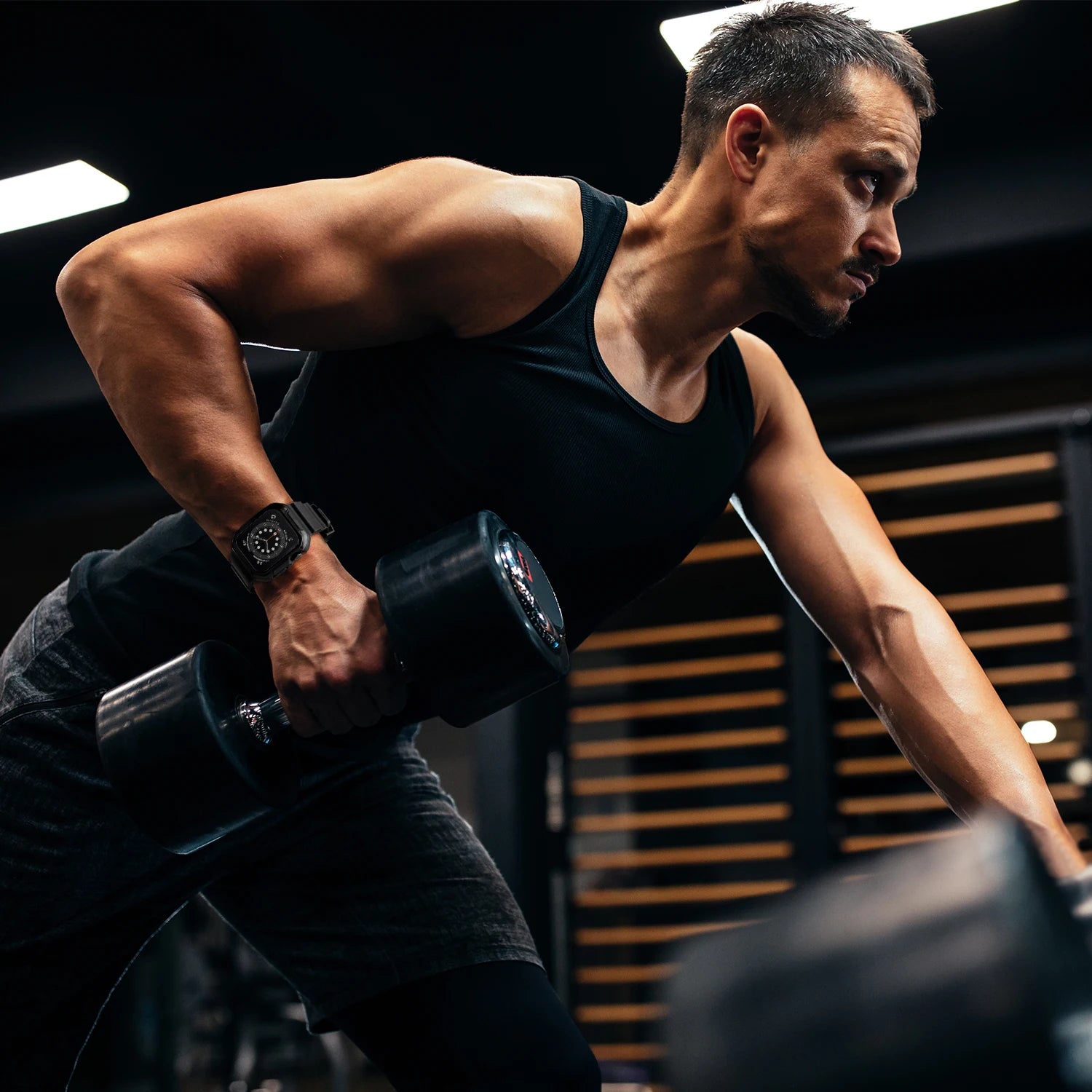 Rugged Armor Pro Designed 44mm 42mm band for Apple Watch band with Case for Apple Watch 44mm 42mm Series 6 SE 5 4