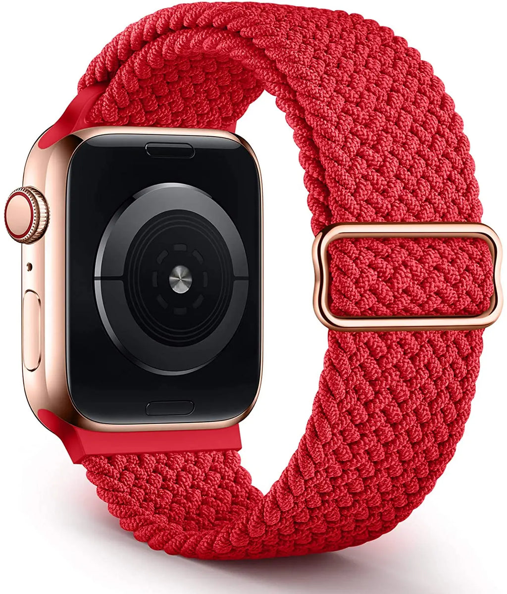 Braided band For Apple Watch band 44mm 45mm 49mm 46mm 40mm 41mm 38mm Elastic Adjustable Nylon band Apple Watch Series 11 10 9 8 SE 7 Ultra3