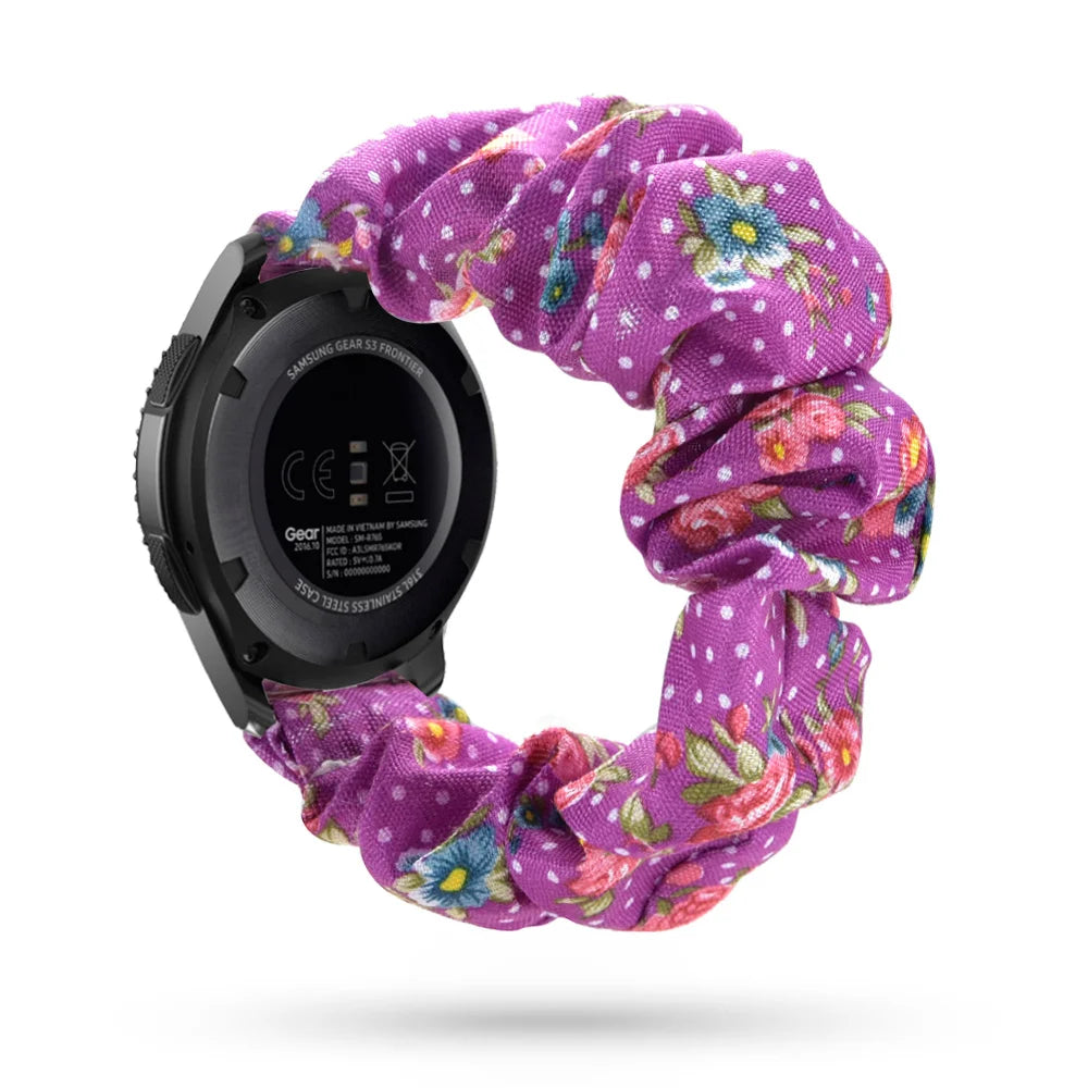 Scrunchie Strap For Samsung Galaxy watch 4/active 2/3/46mm/42mm/Gear S3 20mm/22mm bracelet Amazfit Bip Huawei watch GT/2/3 strap