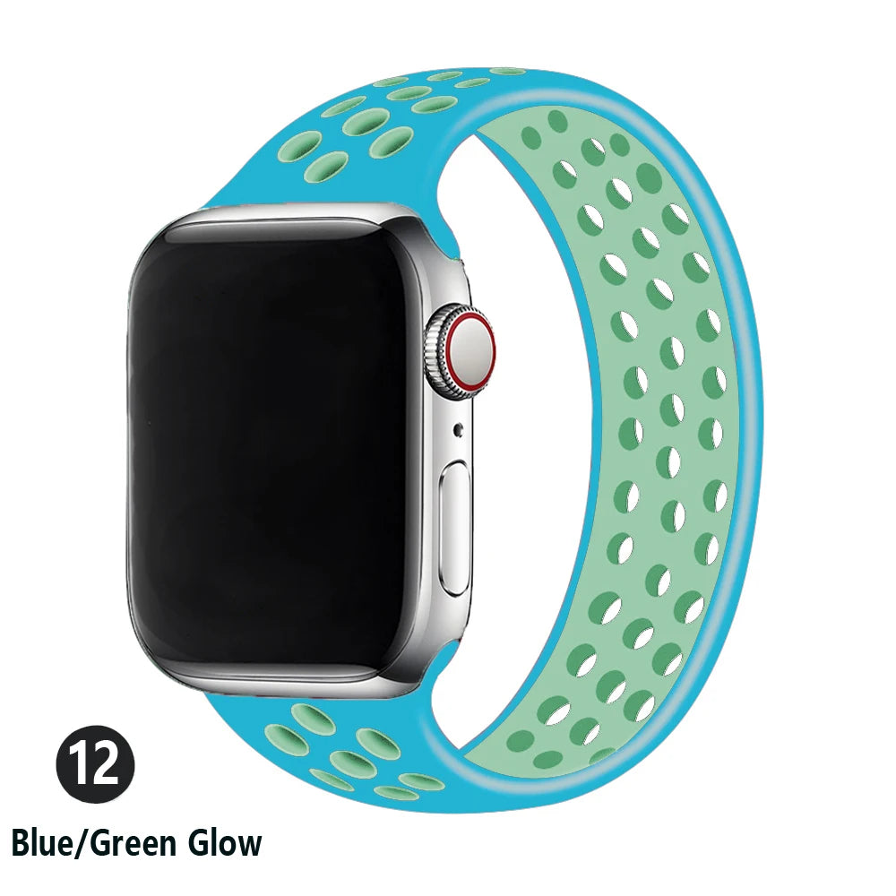 Solo Loop band For Apple Watch band 45mm 49mm 44mm 41mm 40mm silicone Elastic Belt band Apple Watch Series 3 5 SE 6 7 8 Ultra