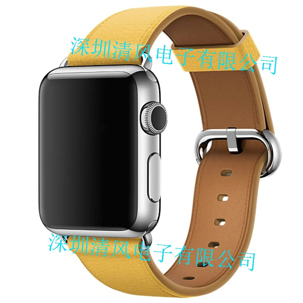 Fashion leather business band For Apple Watch 40mm 44mm 38mm 42mm wristband for Apple Watch Series 7 6 4 3 2 1 Watch band