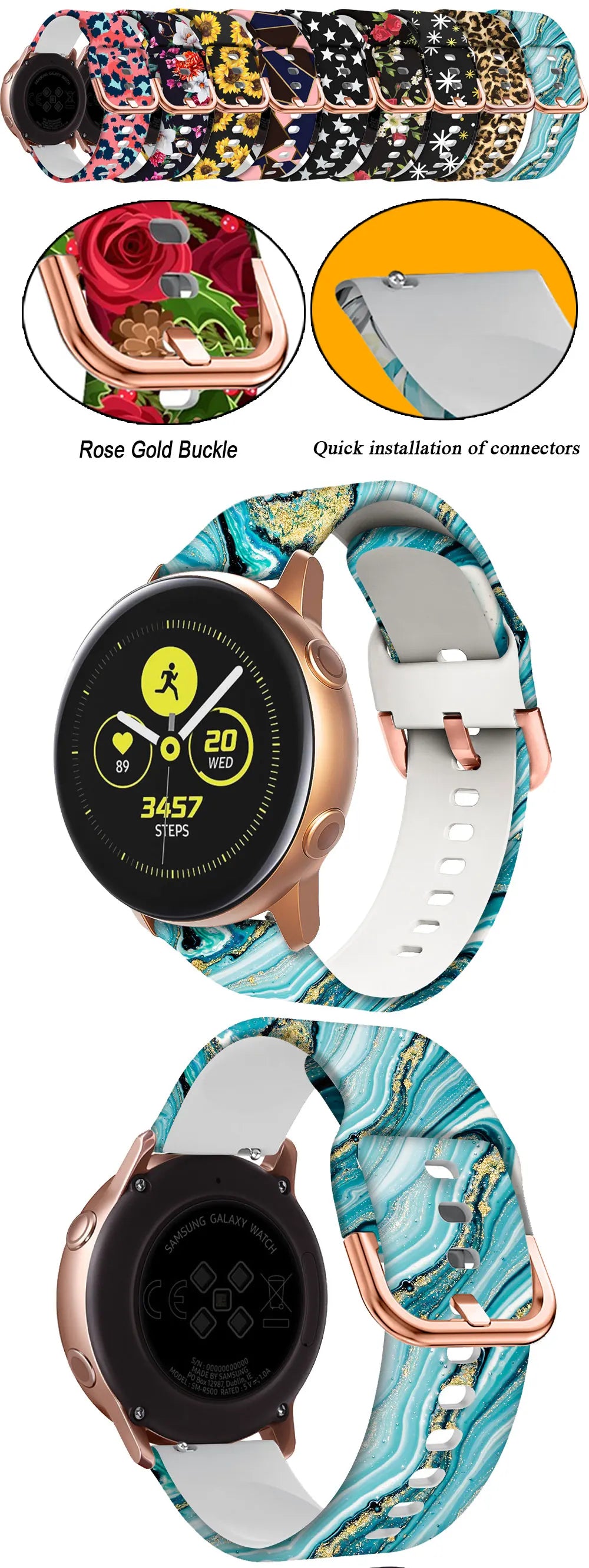 20mm Replacement Straps Correa For Samsung Galaxy Watch 5 Pro/7/6 4 44 40mm Classic 46 42 47 43mm FE Silicone Watchband Bracelet