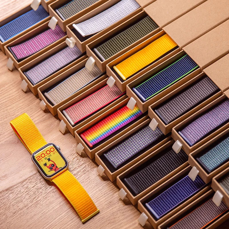 Nylon Loop band for Apple Watch band 46mm 44mm 40mm 42mm 45mm 41mm 49mm 44mm band Apple Watch Series Ultra 2 11 10 9 SE 7 6 5 4
