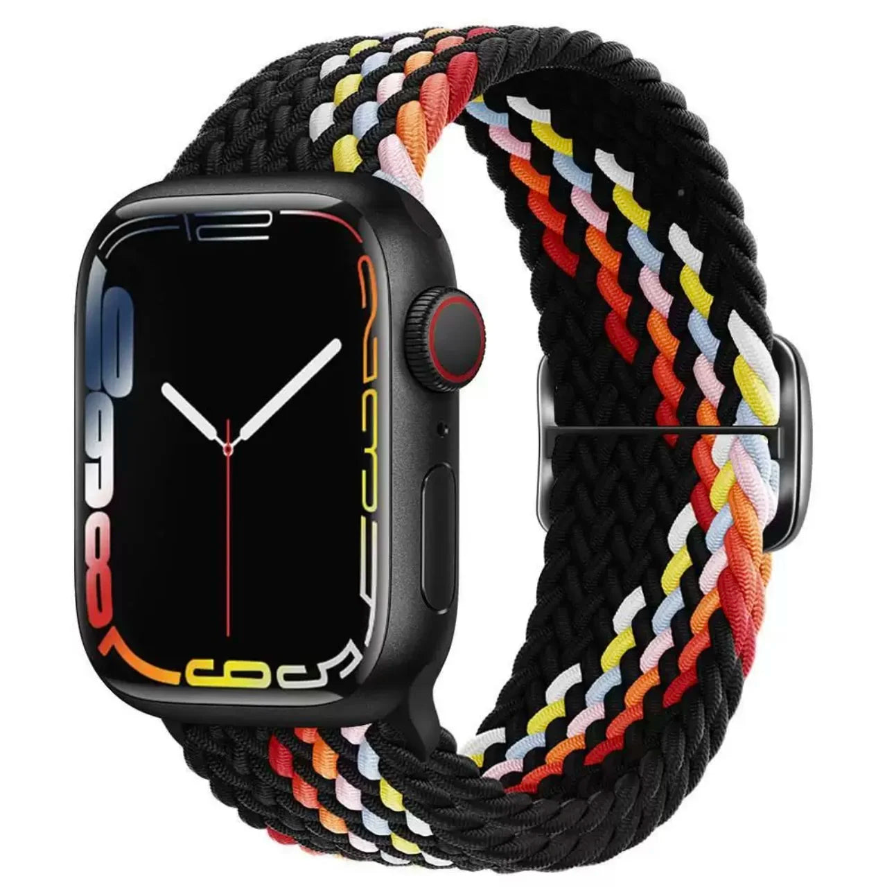 Braided Loop For Apple Watch band 49mm 44mm 45mm 41mm 42mm 38mm 40mm Elastic Solo band Apple Watch Ultra Series 7 SE 3 6 8 Band