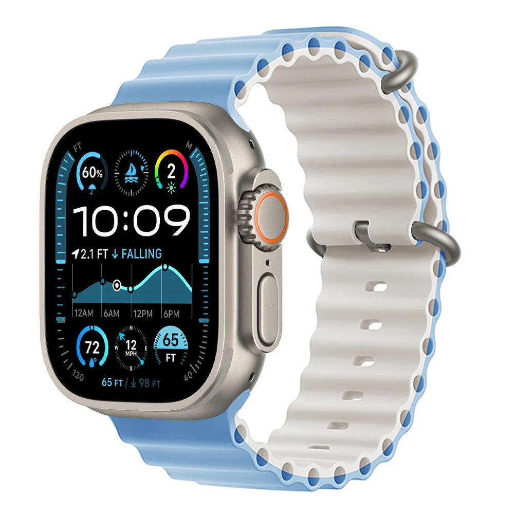 Ocean band for Apple Watch Ultra 3 2 band 49mm 46mm 44mm 40mm 45mm 41mm 42mm Correa band Apple Watch Series 11 10 9 SE 8 7 6 5 4