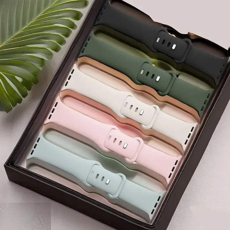 Silicone band For Apple Watch band 44mm 40mm 45mm 41mm 42mm 46mm sport wrist band Apple Watch serie 10 8 7 SE 4 5 6 9 Ultra 2 49mm